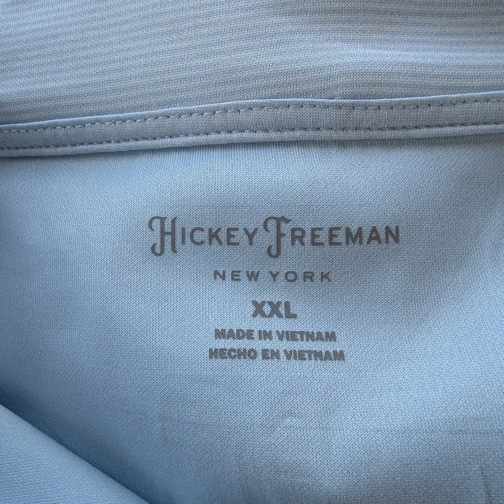 Hickey Freeman Blue Zip Up Sweater with Standing Collar